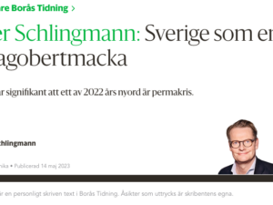 ”Sverige som en Dagobertmacka” – ny artikel i Borås Tidning